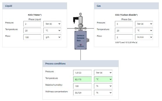 Example of a CEM calculation in FLUIDAT